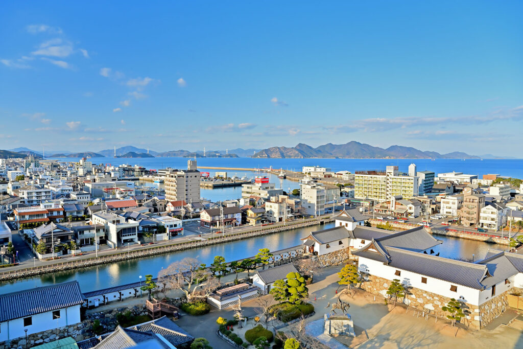 今治城の天守からの眺め