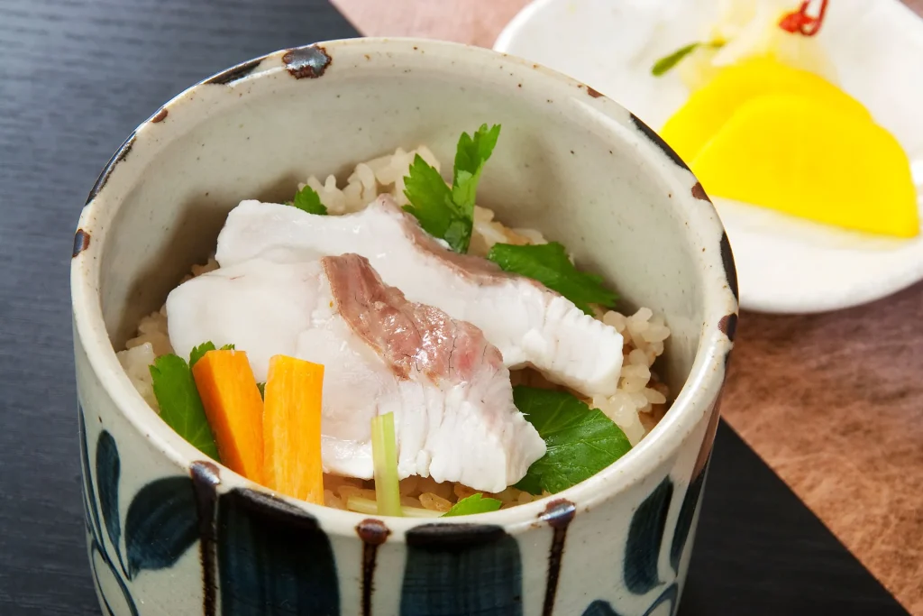宴会メニュー 真鯛の筒ご飯