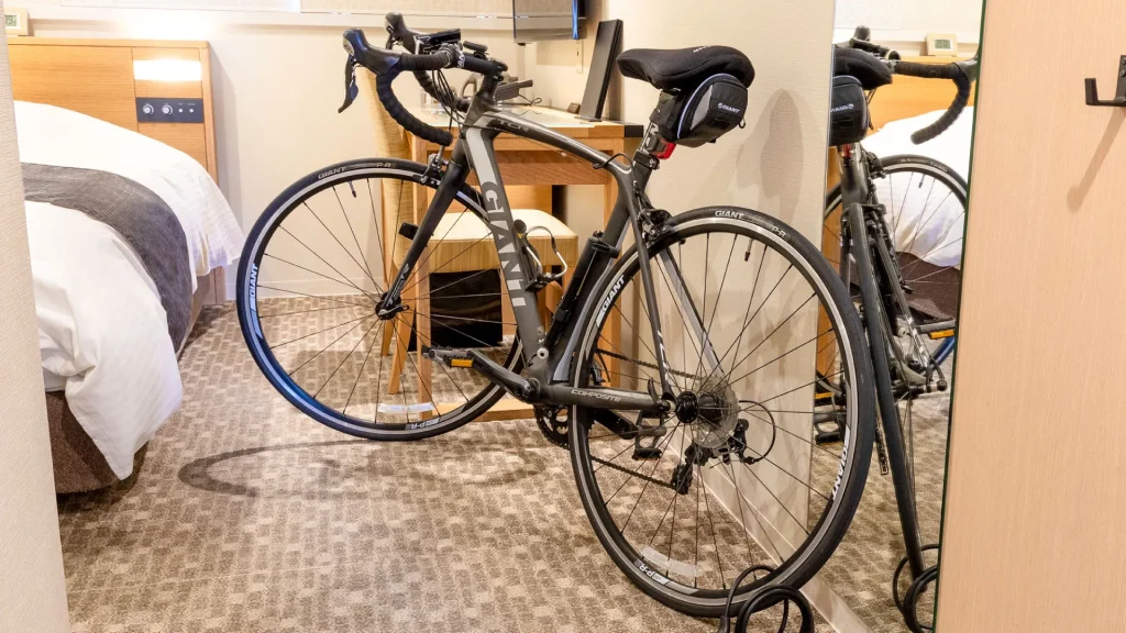 シングルルームへの自転車持ち込み